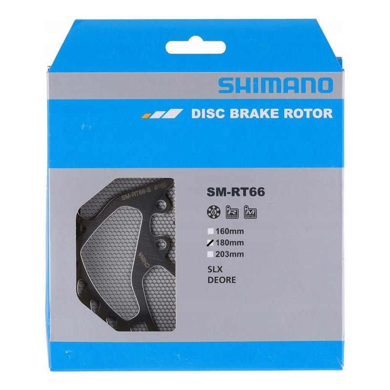Disco Rotor Shimano 6 Tornillos Sm-rt66 De 180mm Slx/deore Plateado Plata