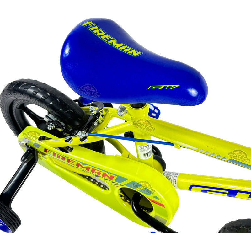 Bicicleta Bmx Niño Niña Rin 12 Gw Fireman Ruedas Auxiliares