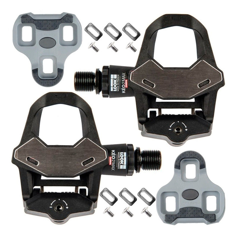 Pedales Para Bicicleta Ruta Look Keo 2 Max Carbón Ciclismo Negro