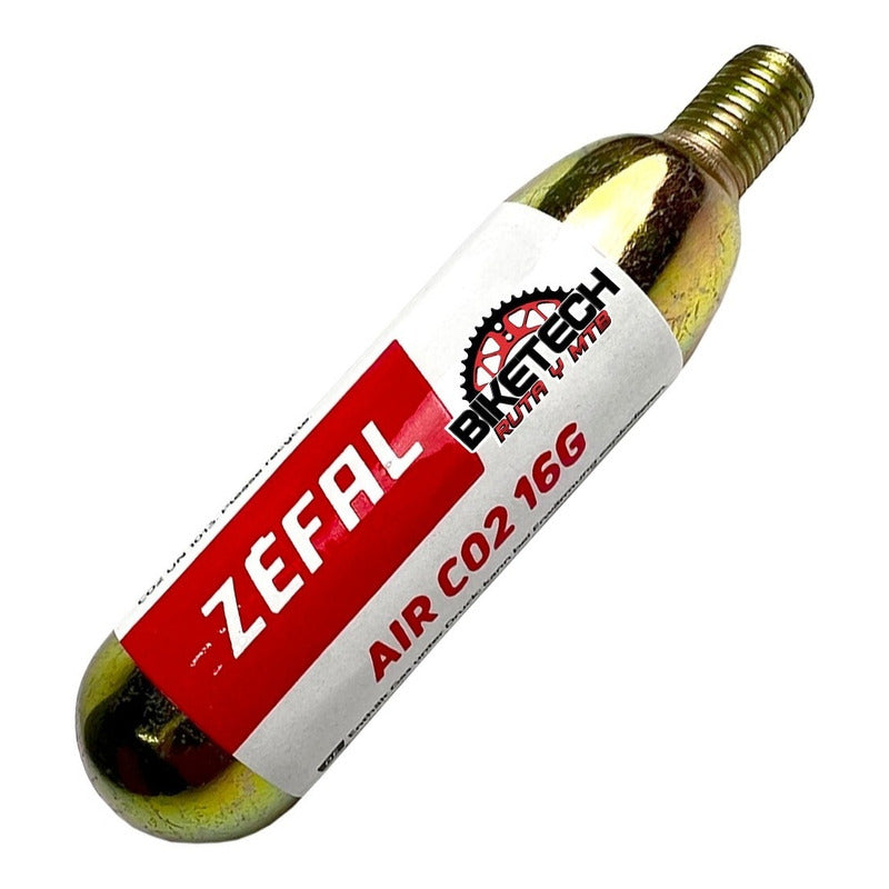 6 Cartuchos Pipeta Co2 Aire Comprimido Zefal 16 Gr Ruta Mtb Gris