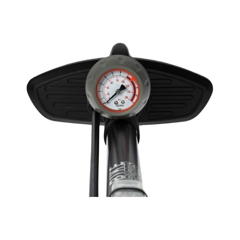 Inflador De Piso Bike Parts Naranja Con Medidor Todo Tipo De Válvula