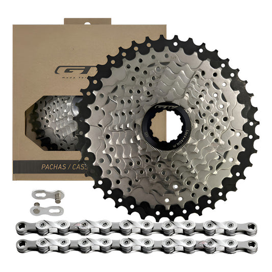 Pacha Cassette 9 Velocidades Gw 11-40 + Cadena Kmc X9 Mtb 11 40 Negro