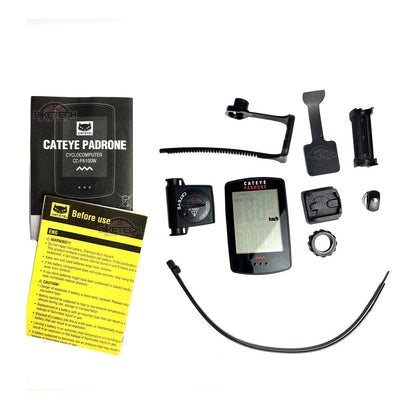 Ciclocomputador Bicicleta Cateye Padrone + Soporte Avanzado Negro