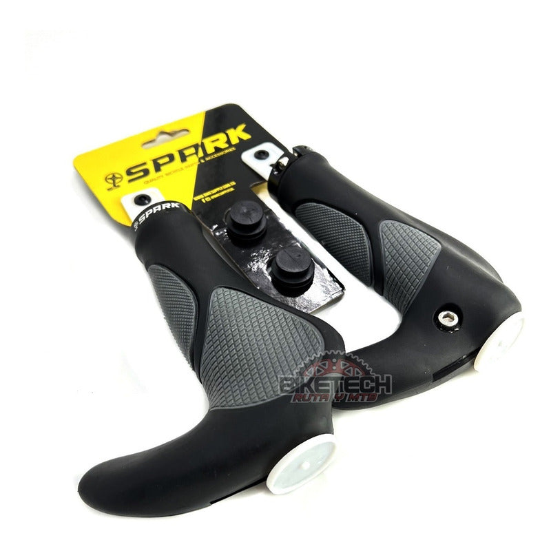 Mangos De Bicicleta Mtb Spark Ergonómicos Soporte Seguridad Negro