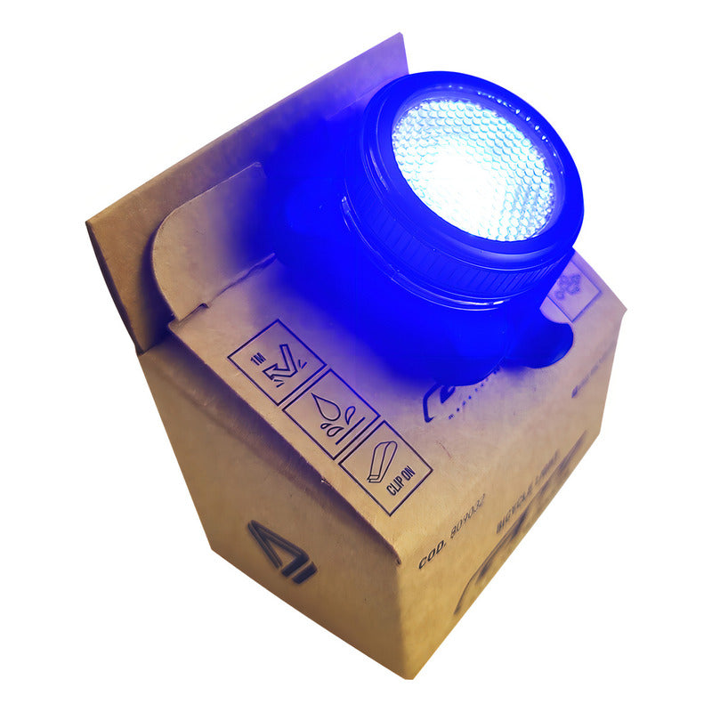 Luz Trasera Stop Gw Ryden Bicicleta Rojo Azul Tipo Policía