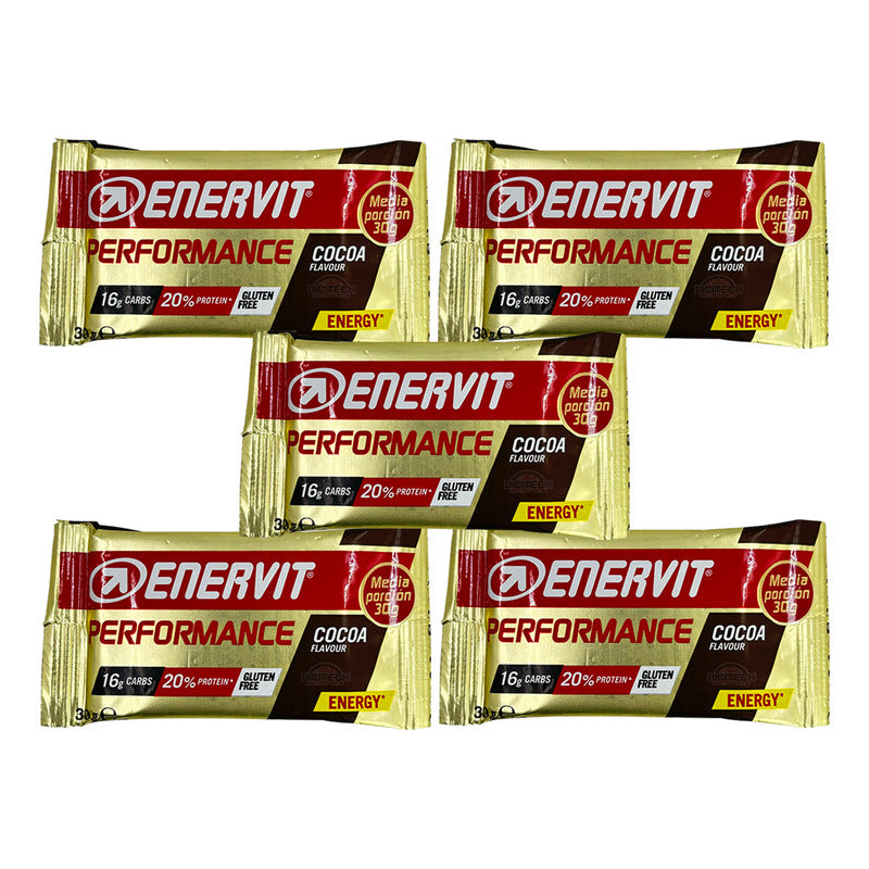 Barra Energética Enervit Performance 60 Gramos X 5 Unidades Cocao