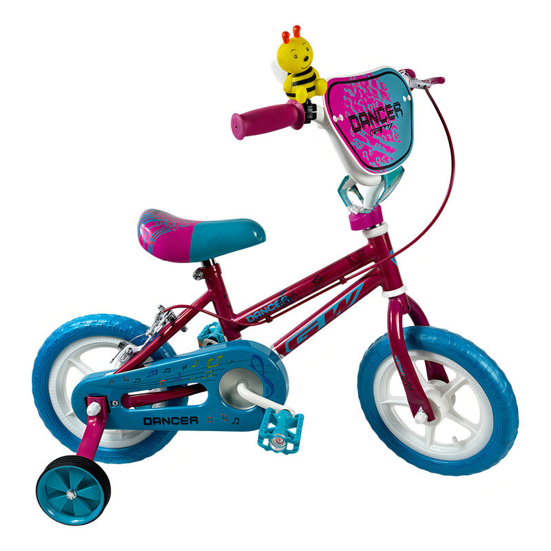 Bicicleta Bmx Niña Rin 12 Gw Dancer Magenta Berry / Azul Verdoso Ruedas Auxiliares Magenta / Azul