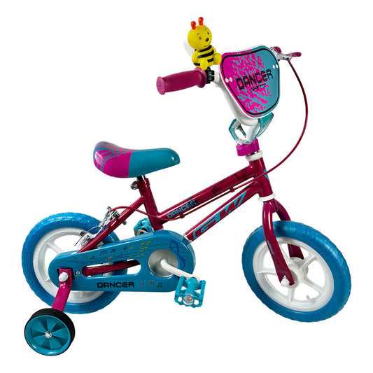 Bicicleta Bmx Niña Rin 12 Gw Dancer Magenta Berry / Azul Verdoso Ruedas Auxiliares Magenta / Azul