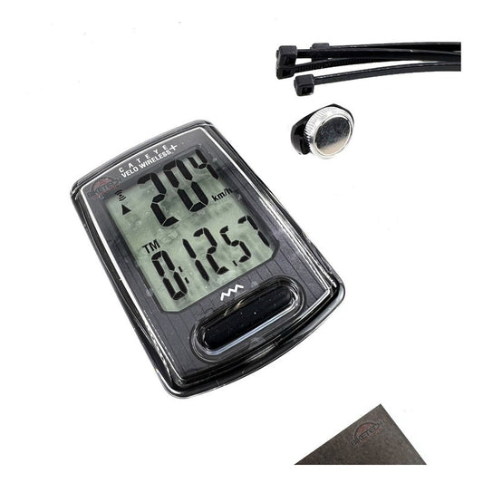 Ciclocomputador Cateye Velo Wireless Con Luz Inalámbrico  Negro