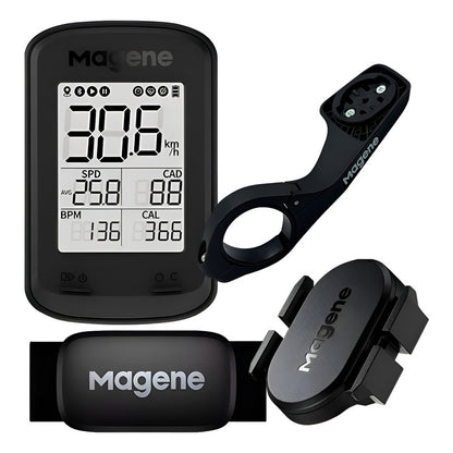 Ciclocomputador Magene C206 Pro Gratis Banda Sensor Soporte Negro