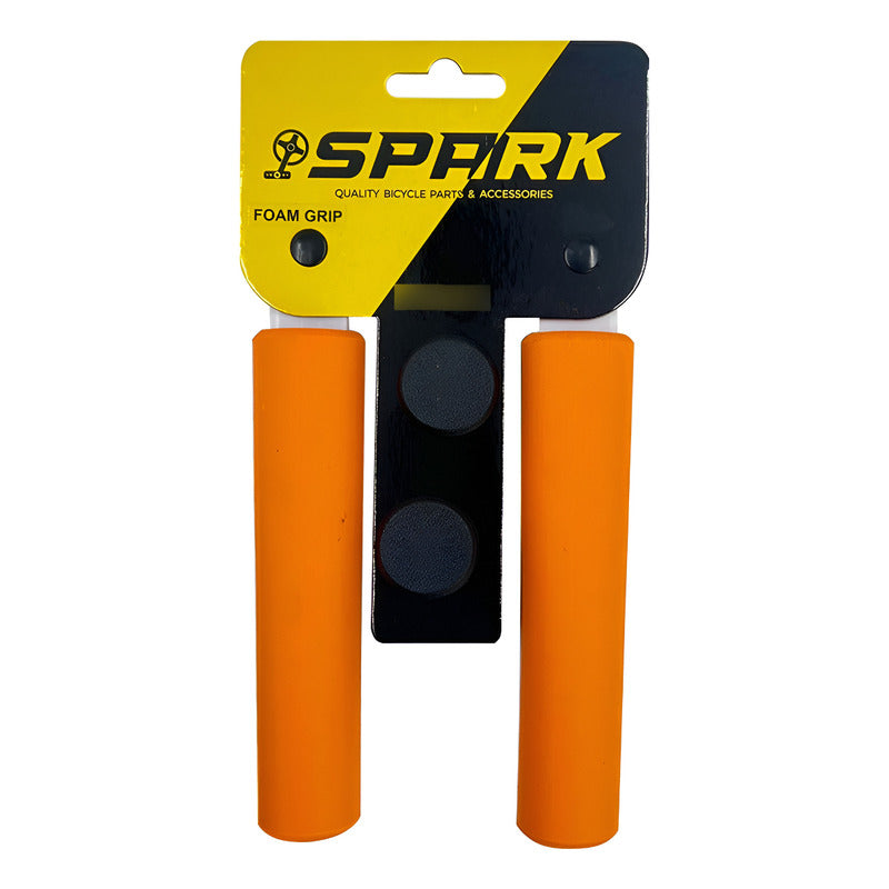 Mangos Bicicleta Mtb Spark Naranja Silicona Puños Cómodos Naranja