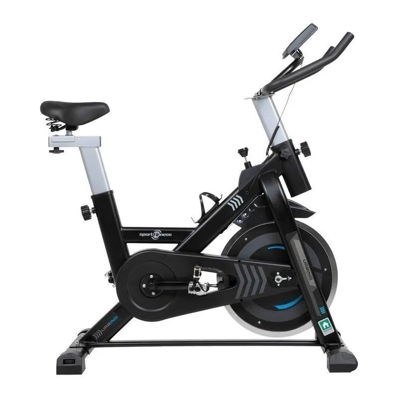 Bicicleta Spinning Urbino Sportfitness Banda Gym Estatica Color Negro