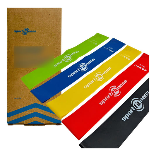 Bandas Elásticas Sport Fitness Original Kit 5 Resistencias 5 Colores