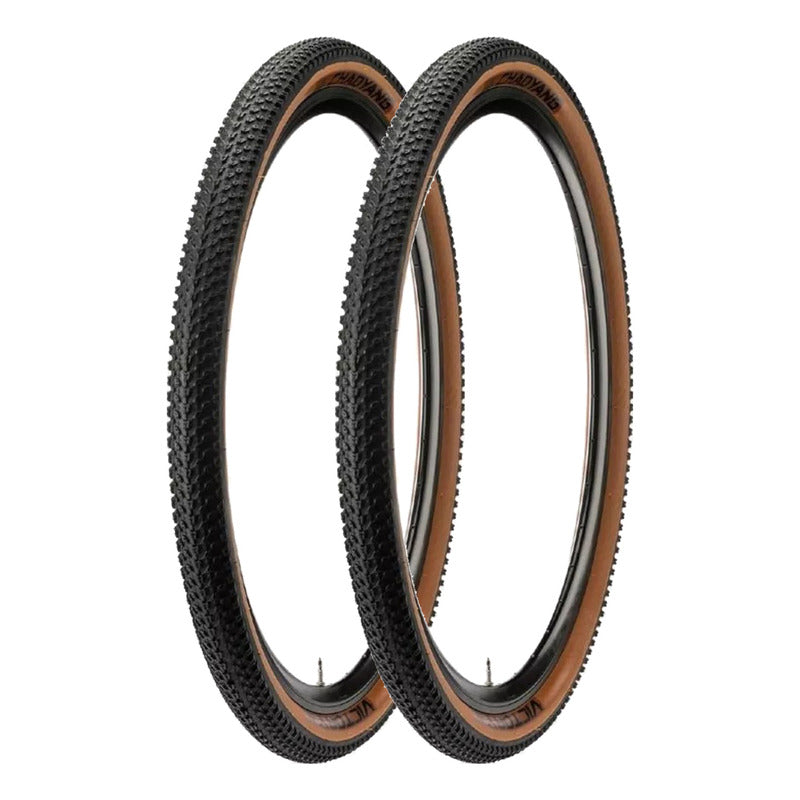 2 Llantas Bicicleta Mtb Chaoyang Victory 29x2.2 Marrón 30psi Negro/marrón