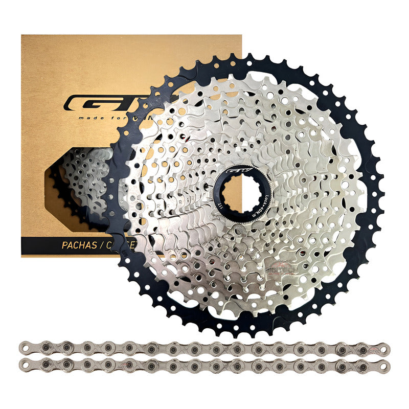 Pacha Gw 12v 11-50 + Cadena Kmc X12 Compatible Shimano Sram Gris 11 50