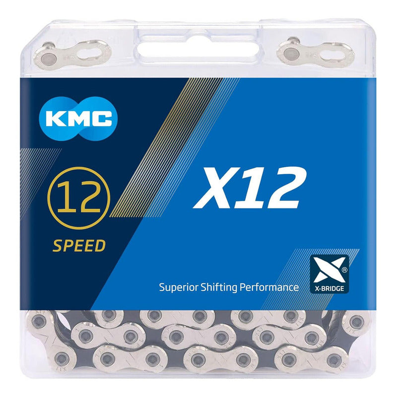 Cadenilla Kmc 12v Plateada X12 Compatible Shimano Y Sram