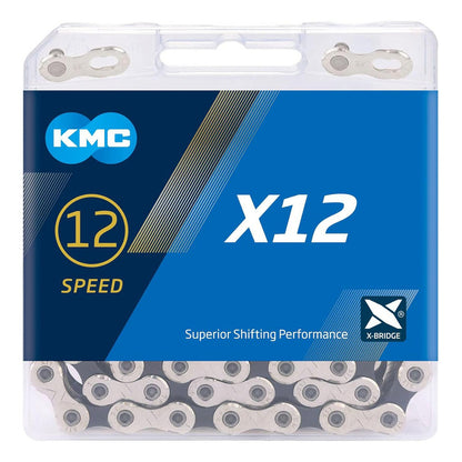 Cadenilla Kmc 12v Plateada X12 Compatible Shimano Y Sram