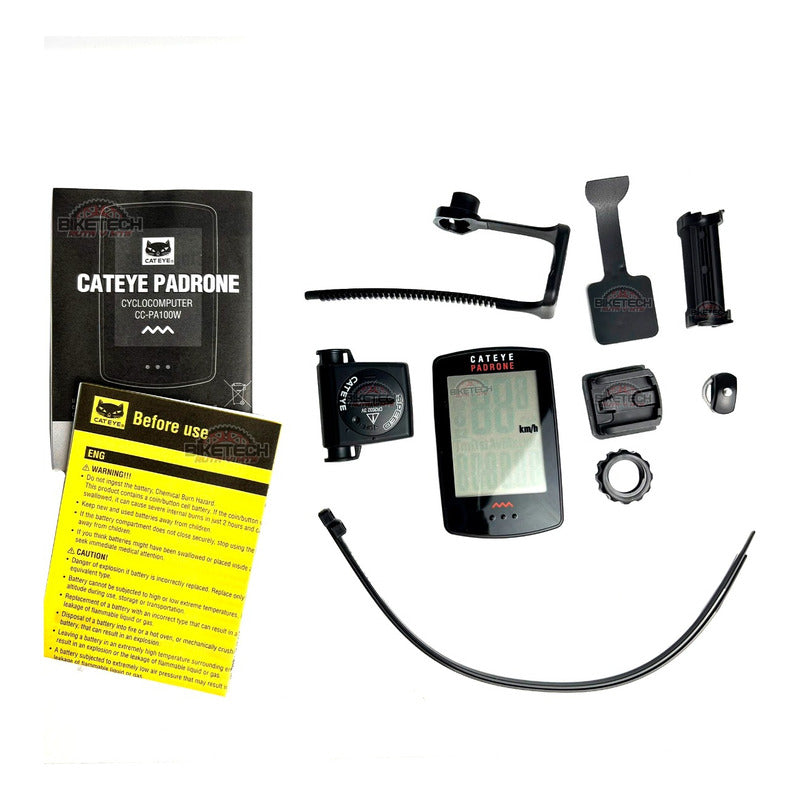 Velocímetro Bicicleta Inalambrico Cateye Padrone Ruta Mtb   Negro