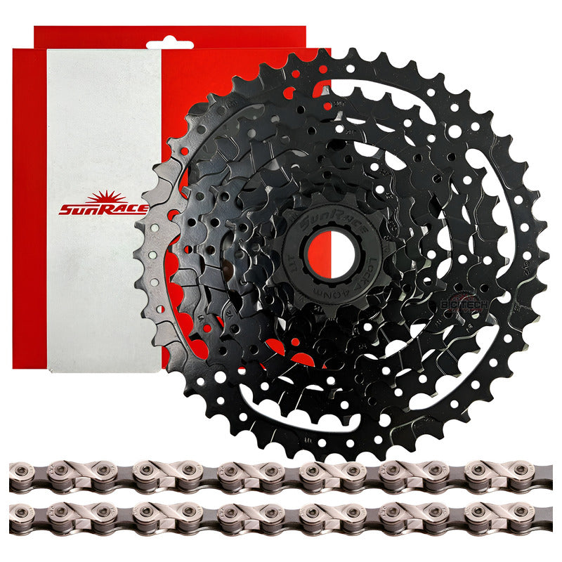 Pacha 8 Velocidades Sunrace M680. 11-42 + Cadena Kmc X8 Mtb Negro