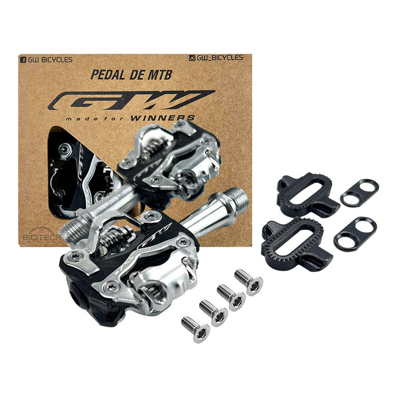 Pedales Mtb Gw Zp 108s Aluminio 9/16 Plateado