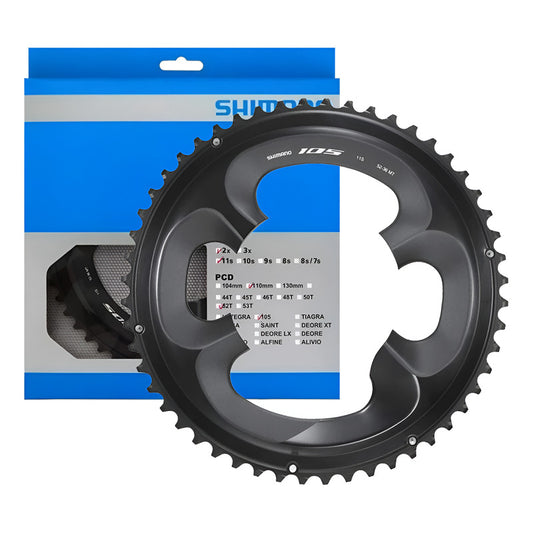 Plato Coronilla Bicicleta Ruta 2x11 Velocidades Shimano 105 R7000 52 Biplato Dientes