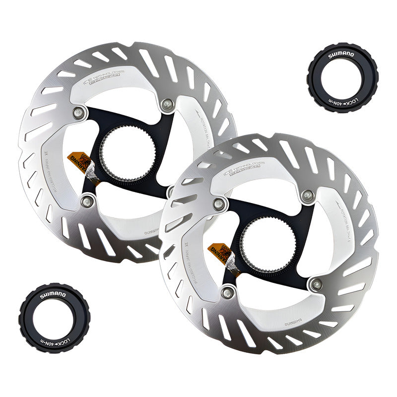 2 Discos Rotores Shimano Rt- Cl800 Ice Tech Centerlock 140mm Plateado