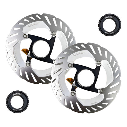 2 Discos Rotores Shimano Rt- Cl800 Ice Tech Centerlock 140mm Plateado