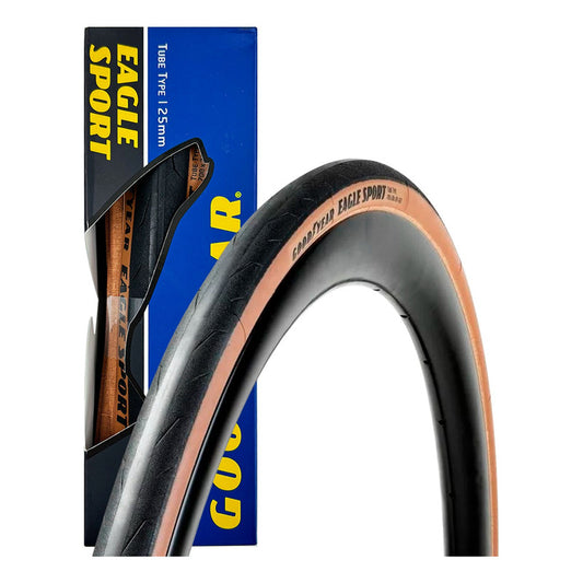 Llanta Plegable Cara Café Ruta Good Year Eagle Sport 700x25 Marrón