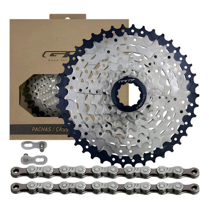 Pacha Gw 8v Cassette + Cadenilla 8v Kmc Z8 Bicicleta Mtb Negro 11 40