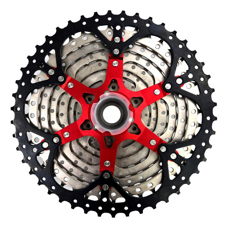 Pacha Cassette Gw 10 Velocidad 11-46 Compatible Con Shimano Cantidad Máxima De Dientes 46 Cantidad Mínima De Dientes 11 Color Cromado/ Negro