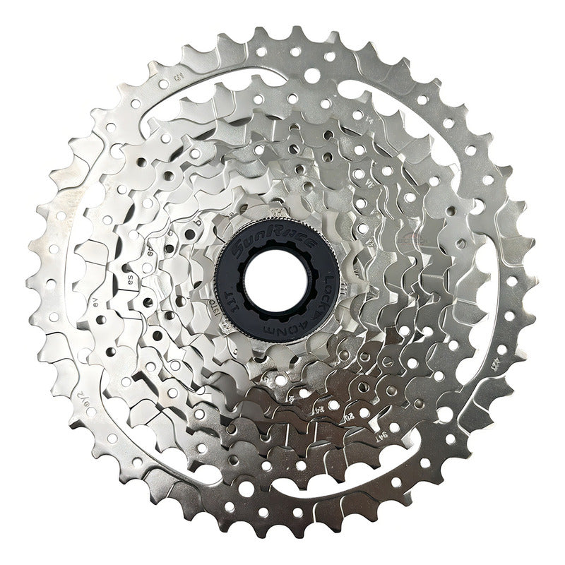 Pacha Cassette 9 Velocidades Sunrace M980 11-40 Plateado Bicicleta Mtb