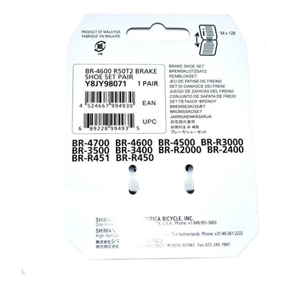 Tacos Zapata Shimano Sora /tiagra Br-4600  Freno Borrador Negro