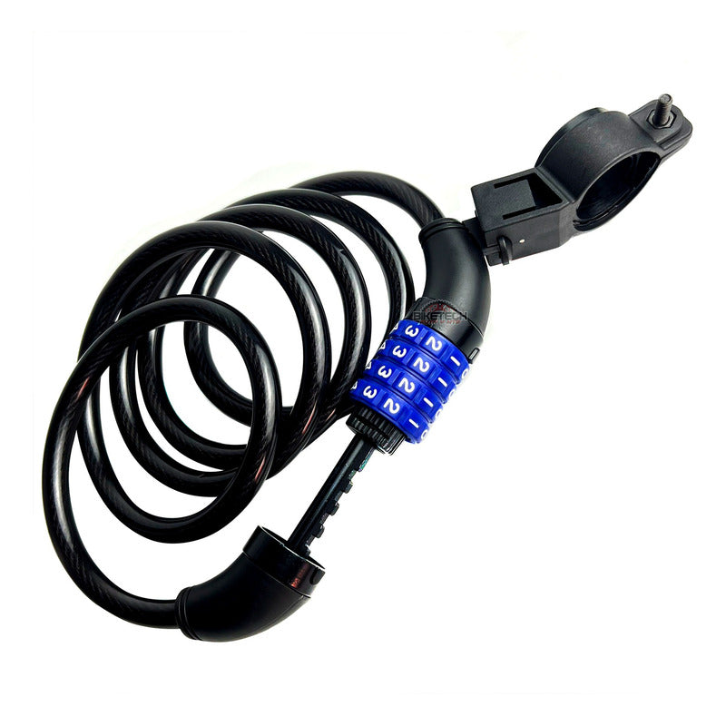 Candado Bicicleta De Clave Gw Guaya 150 Cm Negro