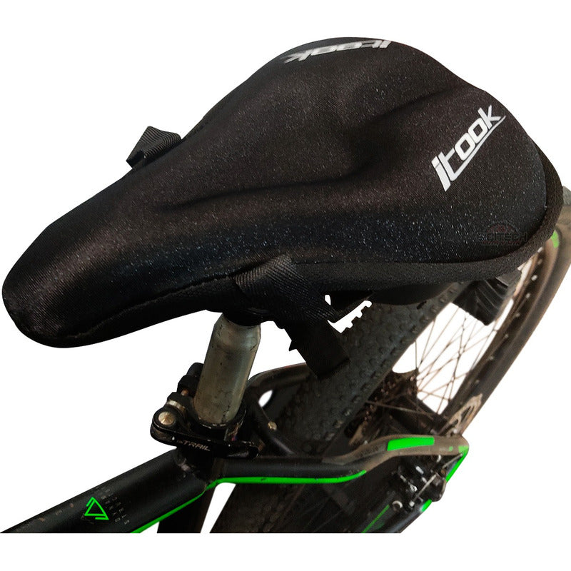 Forro Protector Sillín Bicicleta Itook Gel Extra Cómodo  Negro Estandar