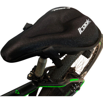 Forro Protector Sillín Bicicleta Itook Gel Extra Cómodo  Negro Estandar