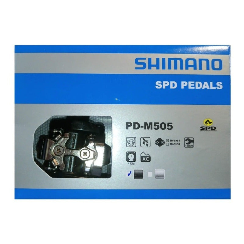 Pedales Mtb Bicicleta Shimano Original Spd Pd-m505 Negro