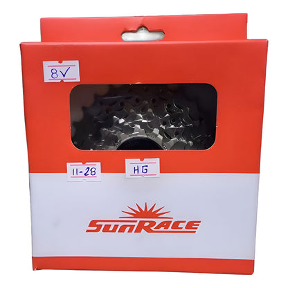Pacha De 8 Velocidades Ruta 11-28 Sunrace Casette Cantidad Máxima De Dientes 28 Cantidad Mínima De Dientes 11 Color Plateado