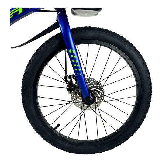 Bicicleta Niños Niñas Rin 20 Gw Joy Magnesio Azul Ruedas Auxiliares
