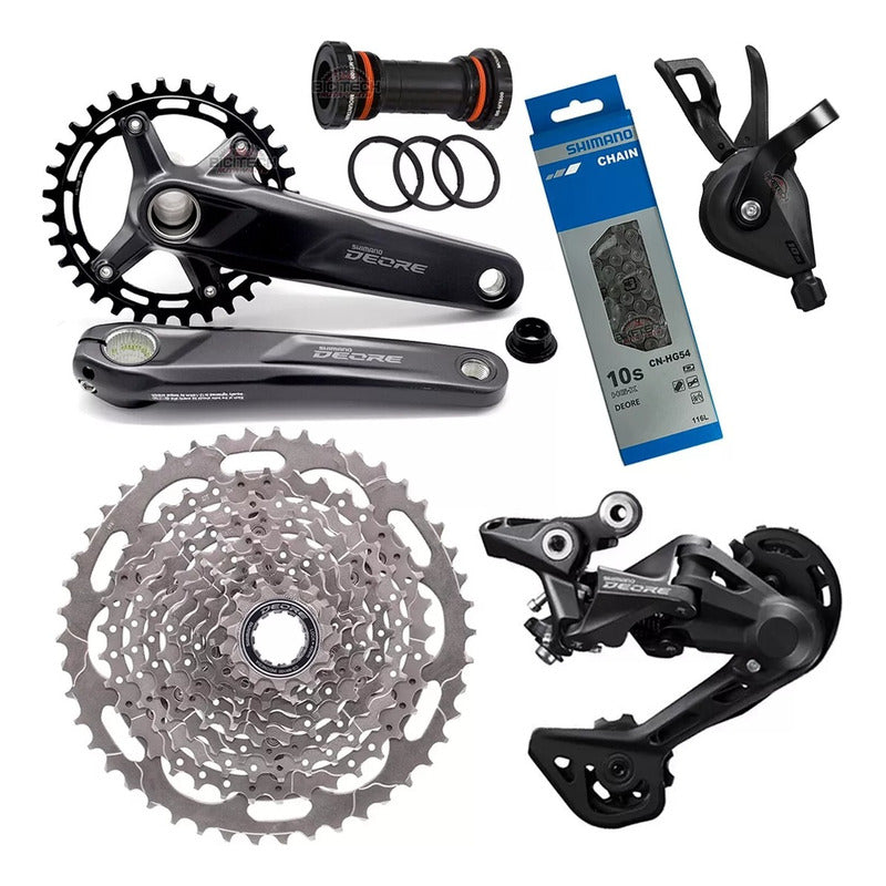 Grupo Shimano Deore 10v Mtb Sin Frenos Ni Discos