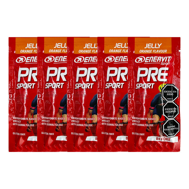 Gel Enervit Pre Sport 45ml X 5 Unidades Naranja