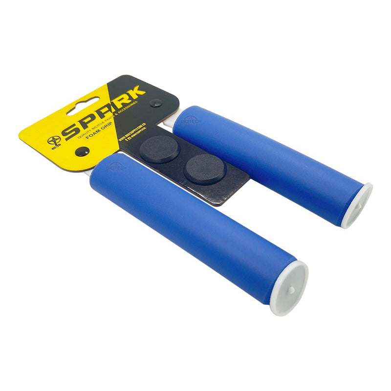 Mangos De Bicicleta Mtb Spark Azul Silicona Puños Cómodos