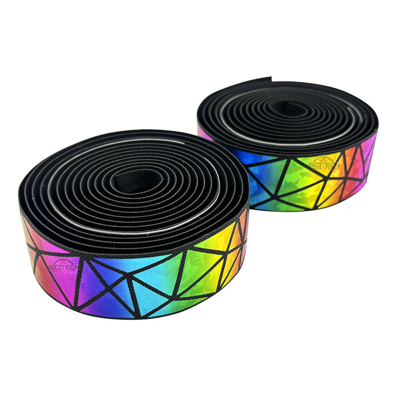 Cinta Manubrio Bicicleta Ruta Gw Dazzling Triangle Tornasol Negro Tornasol Triángulos