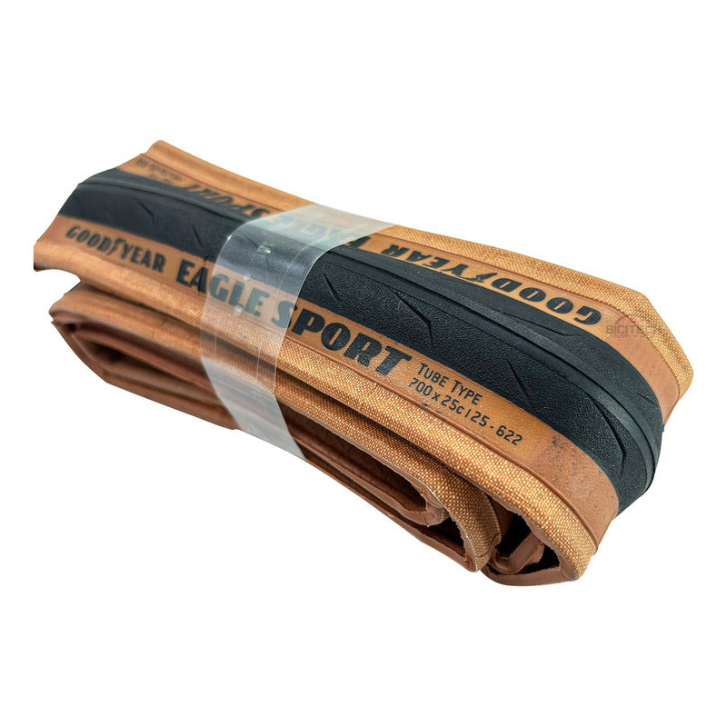 Llanta Plegable Cara Café Ruta Good Year Eagle Sport 700x25 Marrón