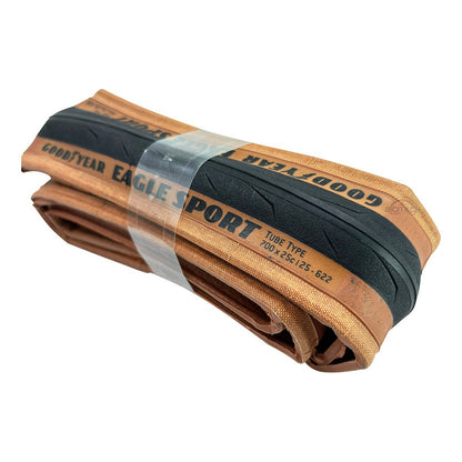 Llanta Plegable Cara Café Ruta Good Year Eagle Sport 700x25 Marrón