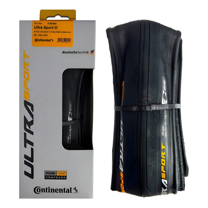 Llantas 700x28 Continental Ultra Sport 3 Plegable  Negro