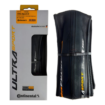 Llantas 700x28 Continental Ultra Sport 3 Plegable  Negro