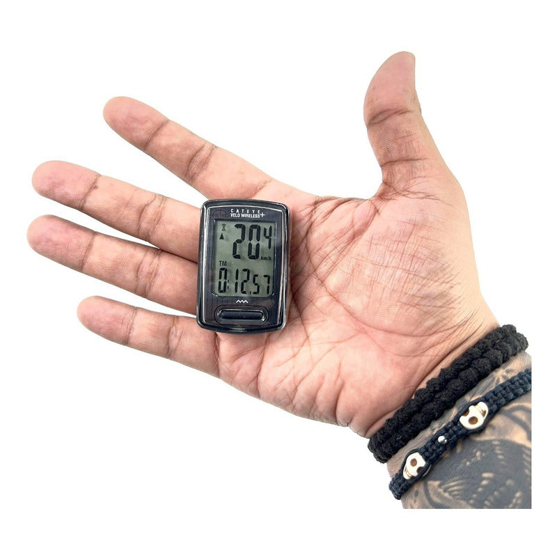 Ciclocomputador Cateye Velo Wireless Con Luz Inalámbrico  Negro