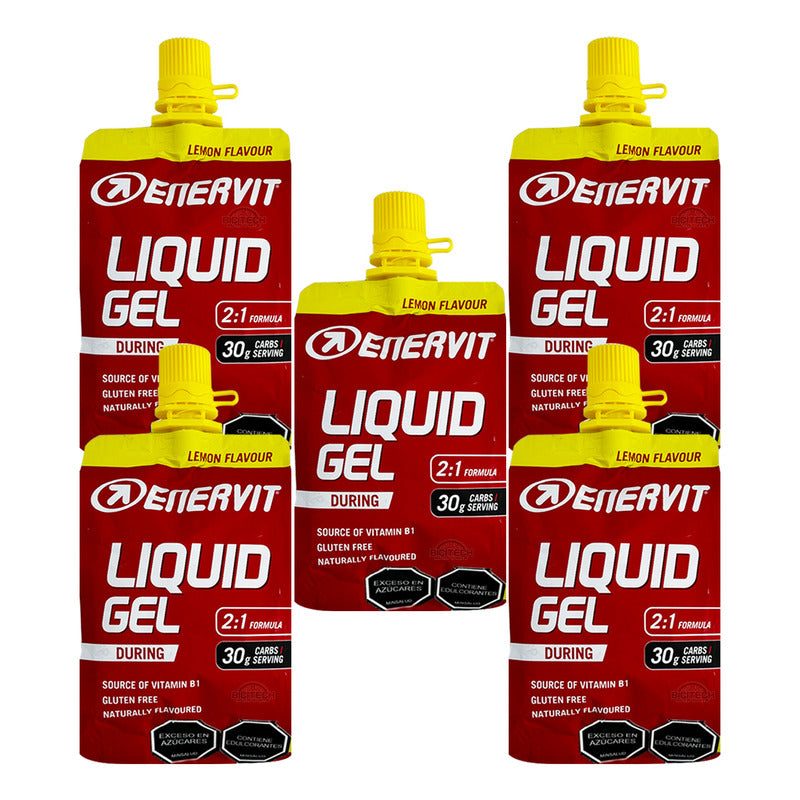 Gel Hidratante Liquid Enervit 60ml X 5 Unidades Limón