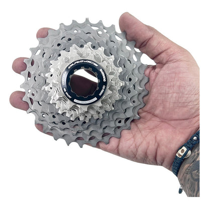 Pacha 12v Shimano R9200 Dura Ace 11-30 + Cadena M9100 Ruta 11 30 Gris