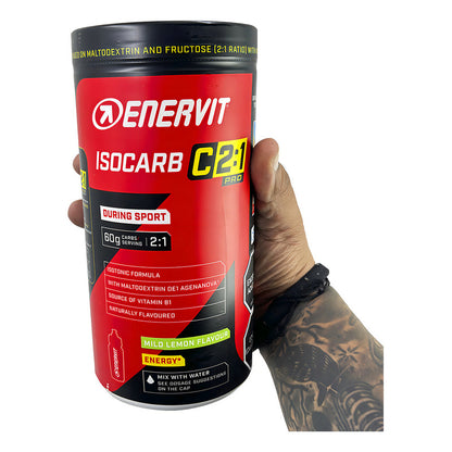 Bebida Hidratante Enervit Isocarb C2:1 During Sport 650 Gramos Sabor Limón